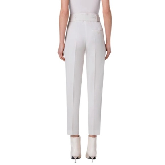 Akris Punto Fred Virgin Wool Gabardine Tapered High Waist Ankle Pants NWOT - Picture 5 of 14